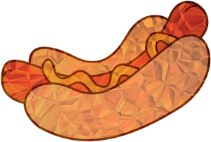 Stylized Polygonal Hot Dog