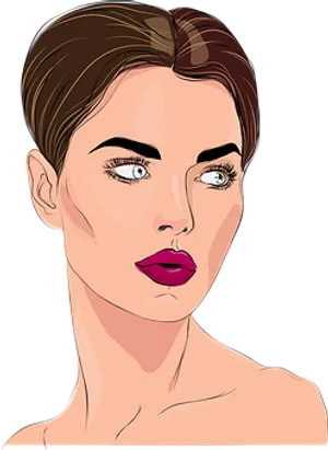 Stylized Portraitof Woman Vector