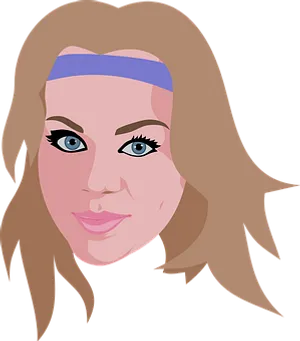 Stylized Portraitofa Womanwith Headband