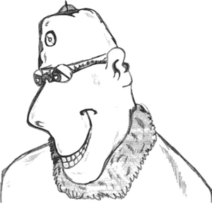 Stylized Profile Outlineof Man