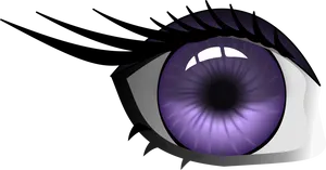 Stylized Purple Eye Illustration PNG image