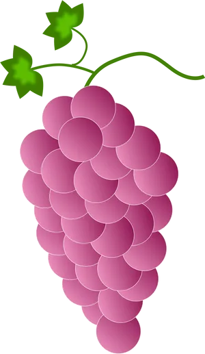 Stylized Purple Grape Cluster