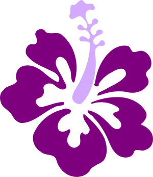 Stylized Purple Hibiscus Graphic PNG image