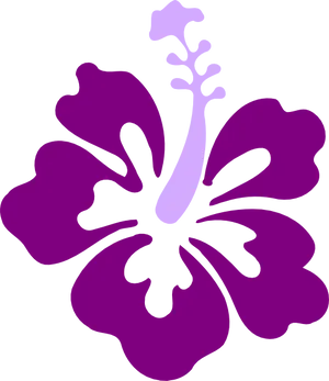 Stylized Purple Hibiscus Graphic