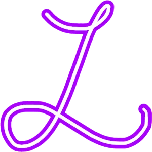 Stylized Purple Letter L PNG image