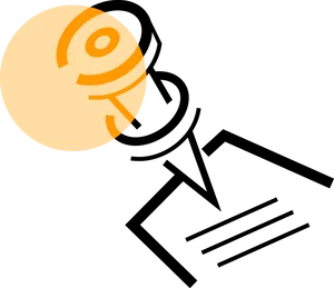 Stylized Push Pin Graphic