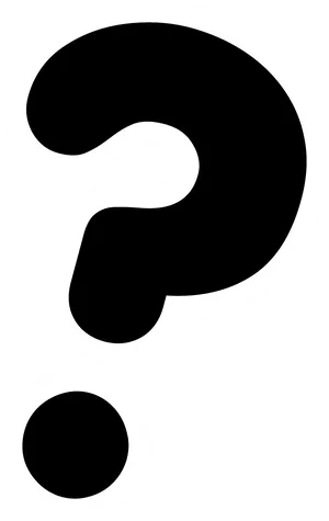 Stylized Question Mark Clipart PNG image