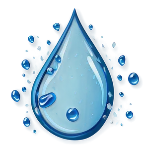 Stylized Raindrop PNG 83