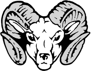 Stylized Ram Head Graphic PNG image