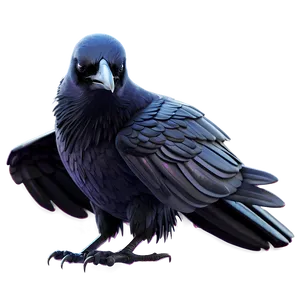 Stylized Raven PNG 28