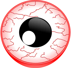 Stylized Red Eye Illustration PNG image