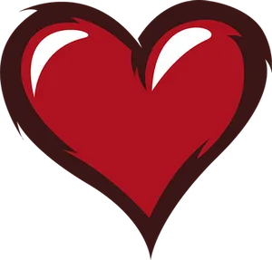 Stylized Red Heart Graphic