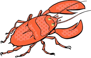 Stylized Red Lobster Illustration
