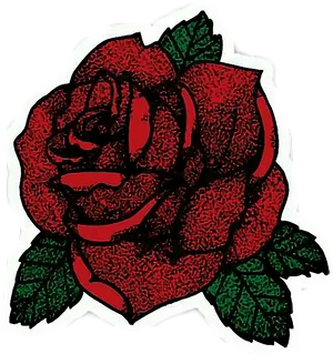Stylized Red Rose Artwork PNG image