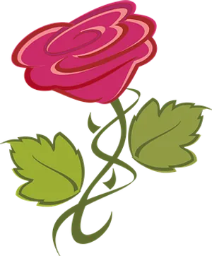Stylized Red Rose Vector