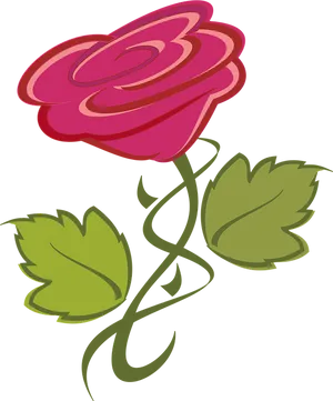 Stylized Red Rose Vector