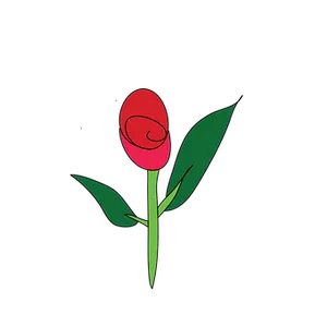 Stylized Red Rose Vector