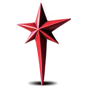 Stylized Red Star PNG 05232024