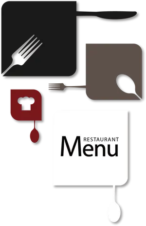 Stylized Restaurant Menu Design PNG image