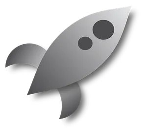 Stylized Rocket Icon PNG image