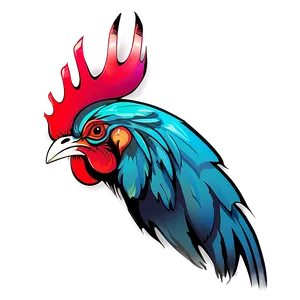 Stylized Rooster Profile PNG 05242024