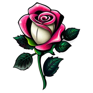 Stylized Rose Tattoo Image PNG 05252024