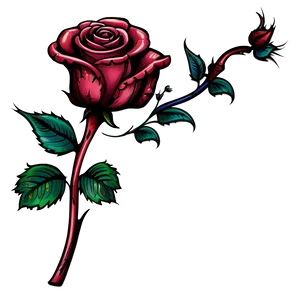 Stylized Rose Tattoo Image Png 58 PNG image