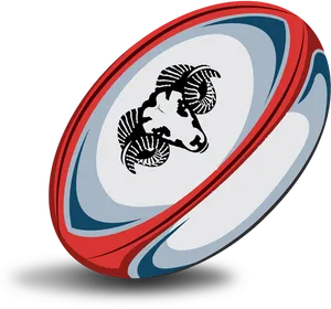 Stylized Rugby Ball Illustration PNG image