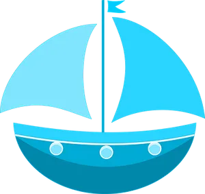 Stylized Sailboat Graphic PNG image