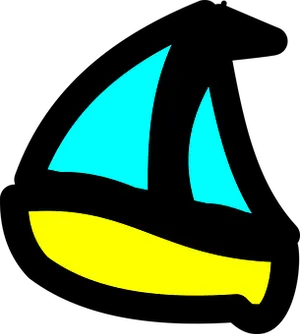 Stylized Sailboat Graphic PNG image