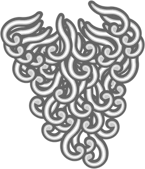 Stylized Santa Beard Illustration PNG