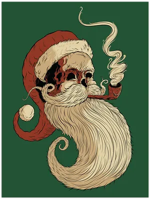 Stylized Santa Claus Portrait PNG image