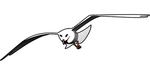 Stylized Seagull Graphic PNG image