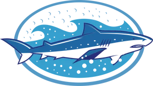 Stylized Shark Clipart PNG image