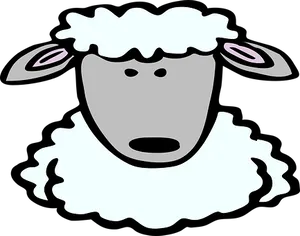 Stylized Sheep Graphic PNG image