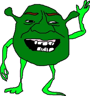 Stylized Shrek Cartoon Drawing PNG image