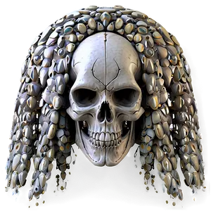 Stylized Skull Face Art PNG Ijm96 PNG