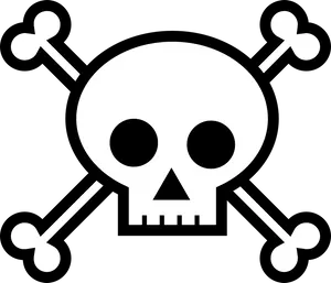 Stylized Skulland Crossbones Graphic PNG