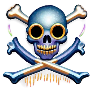 Stylized Skulland Crossbones PNG
