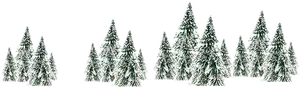 Stylized Snowy Pine Forest Pattern PNG image