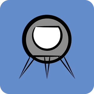 Stylized Spacecraft Icon PNG image