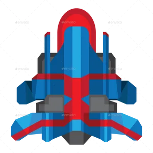 Stylized Spaceship Vector Illustration PNG image