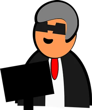 Stylized Spy Character Cartoon