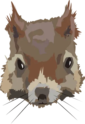 Stylized Squirrel Portrait