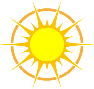 Stylized Sun Graphic PNG image