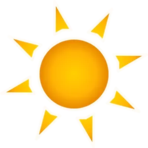 Stylized Sun Graphic Transparent Background PNG image
