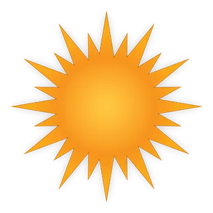 Stylized Sun Graphic