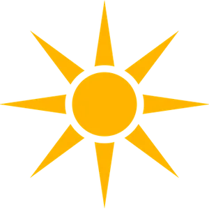 Stylized Sun Icon PNG image