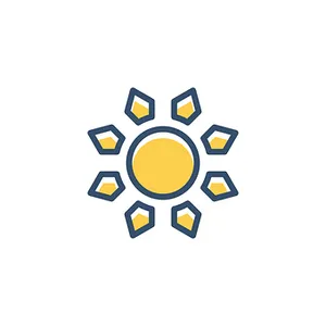 Stylized Sun Icon PNG image