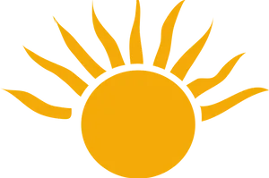 Stylized Sun Icon Transparent Background PNG image